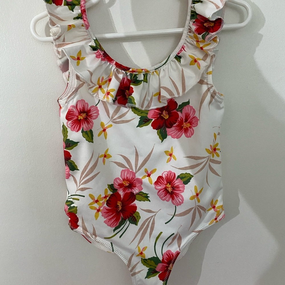 LoveShackFancy Red and Green One Piece Swim